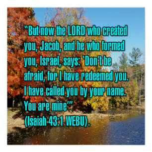 Isaiah 43:1 WEBU Poster