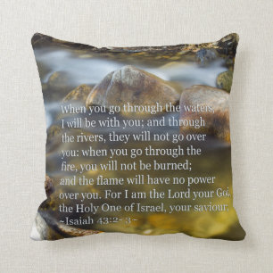 Isaiah 43:2- 3 cushion