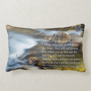 Isaiah 43:2- 3 lumbar cushion