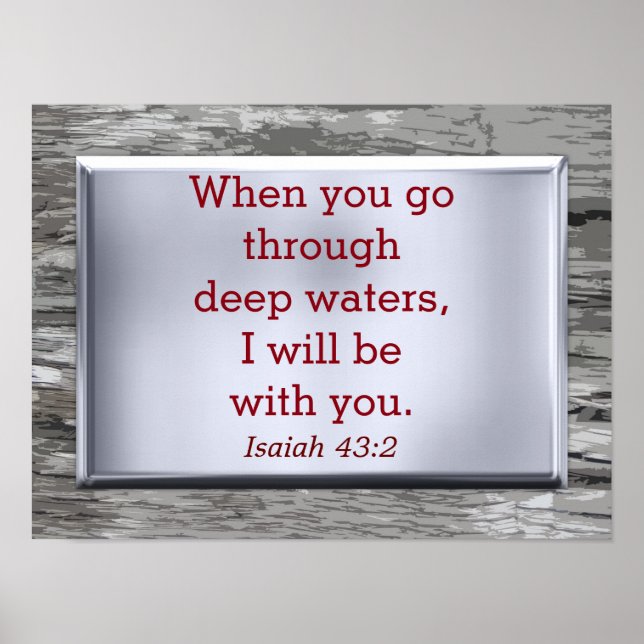 Isaiah 43:2 - art print (Front)