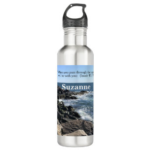 Isaiah 43:2 I Will Be With You Photo of Ocean 710 Ml Water Bottle