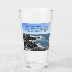 Isaiah 43:2 I Will Be With You Photo of Ocean Glass