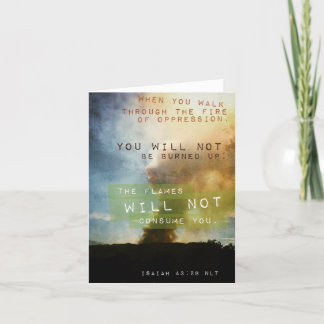 Isaiah 43:2 inspirational notecard