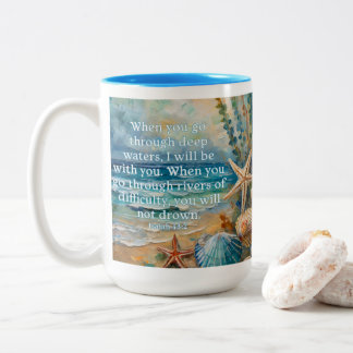Isaiah 43:2 Seashell Coffee Mug