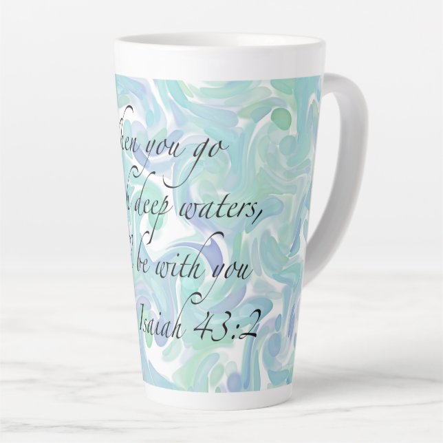 Isaiah 43:2 When you go… Latte Mug (Right Angle)
