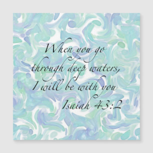Isaiah 43:2 When you go… Magnetic Card