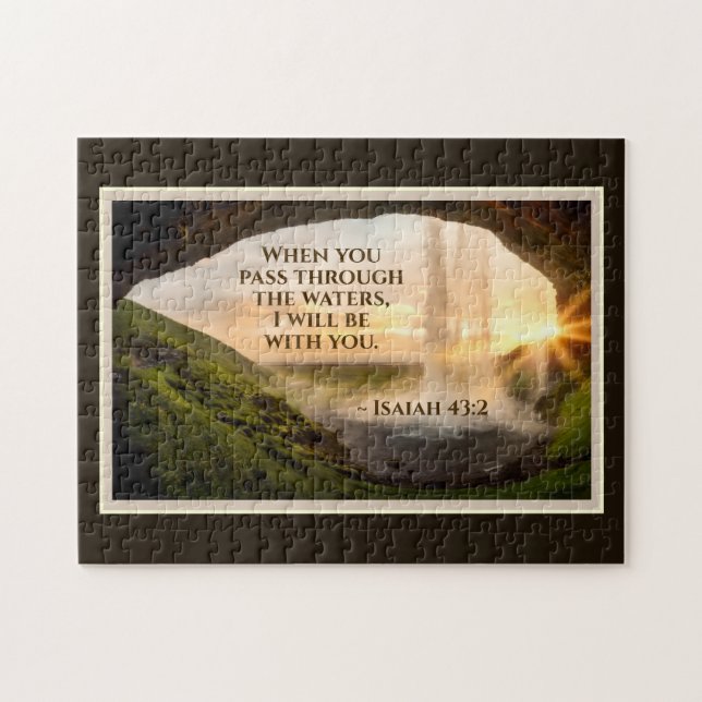 Isaiah 43:2 When you pass through the waters Bible Jigsaw Puzzle (Horizontal)