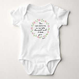 Isaiah 43:4 Precious in My Eyes Bible Verse Wreath Baby Bodysuit
