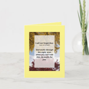 Isaiah 49:15 I will not forget thee Card