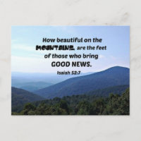 Isaiah 52:7 How beautiful on the mountains are