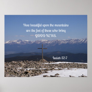 Isaiah 52:7 How beautiful on the mountains are the Poster