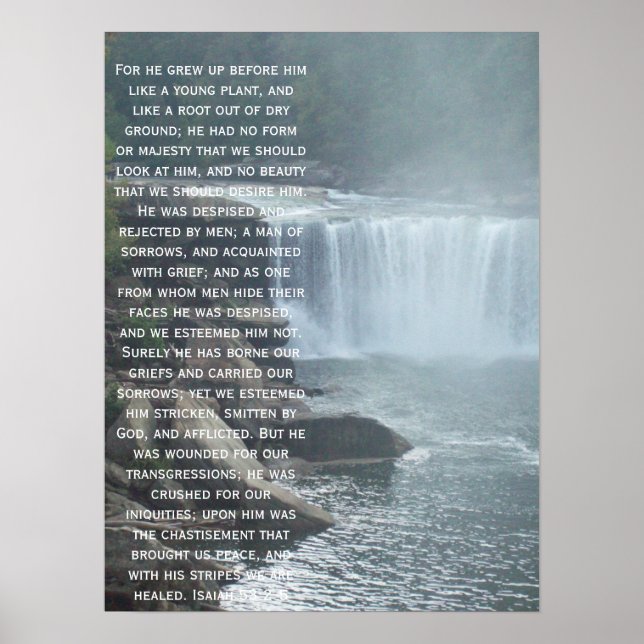 Isaiah 53:2-3 poster (Front)