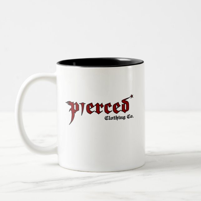 Isaiah 53:5 He Was Pierced Two-Tone Coffee Mug (Left)