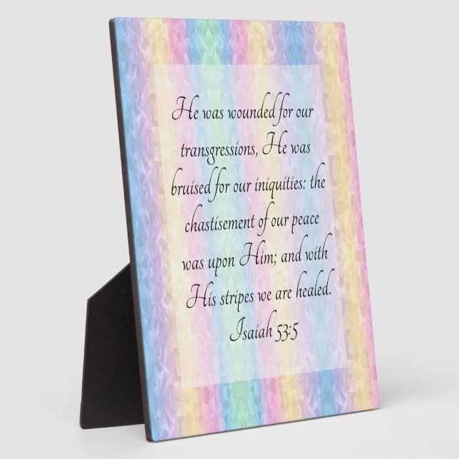 Isaiah 53:5  plaque (Side)
