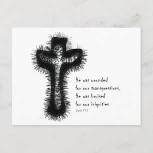 Isaiah-53 - Cross / Christian Witness Postcard