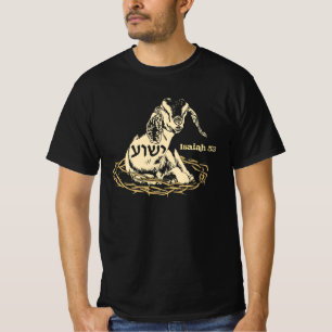Isaiah 53 Lamb Yeshua Jesus Religious Religion Fai T-Shirt
