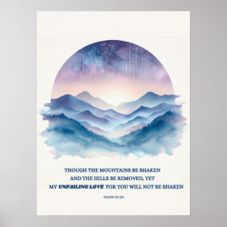 Isaiah 54:10 Christian Wall poster
