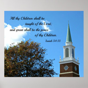Isaiah 54:13 All thy Children shall be taught... Poster