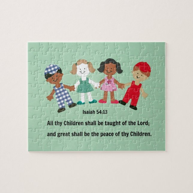 Isaiah 54:13 And all thy Children shall be taught Jigsaw Puzzle (Horizontal)