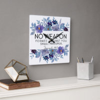 Isaiah 54:17 No Weapon Christian Floral