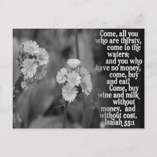 ISAIAH 55:1 BIBLE SCRIPTURE FAVORITE POSTCARD