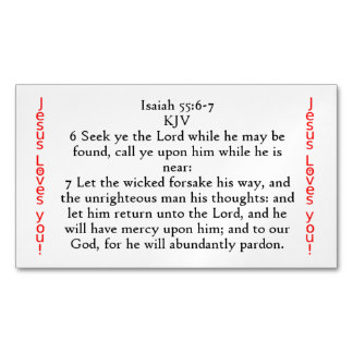 Isaiah 55:6-7 seed card magnet