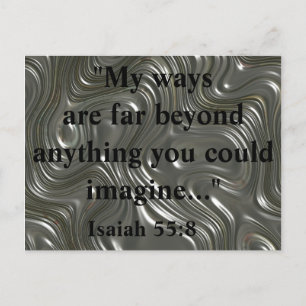 Isaiah 55:8 Powerful Bible Quote Postcard