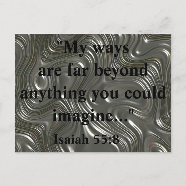 Isaiah 55:8 Powerful Bible Quote Postcard (Front)