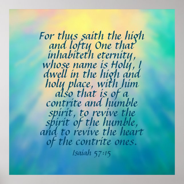 Isaiah 57:15  poster (Front)