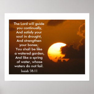 Isaiah 58:11 - art poster