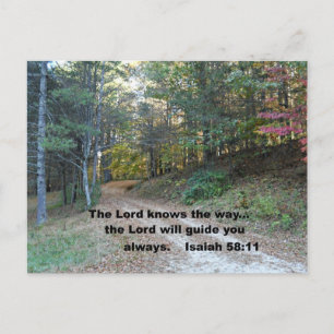 Isaiah 58:11 The Lord knows the way... Postcard