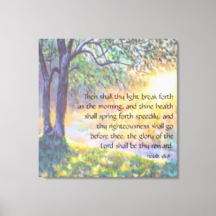 Isaiah 58:8 canvas print