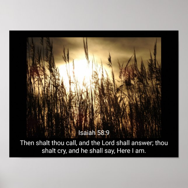 Isaiah 58:9 - Here I am - Art Print (Front)