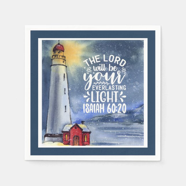 Isaiah 60:20 The Lord Will Be Your Light  Napkin (Front)