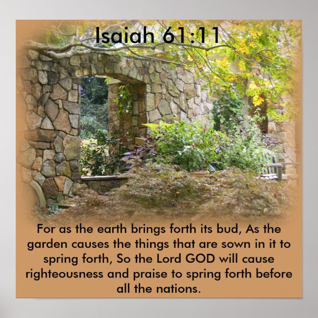 Isaiah 61:11 poster (Front)