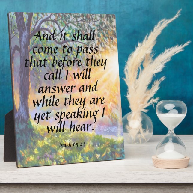 Isaiah 65:24    plaque (Side)