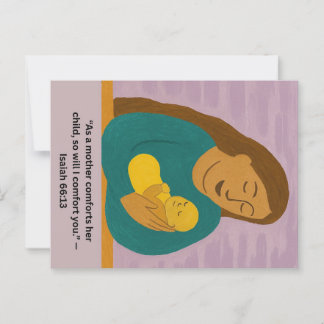 Isaiah 66:13 Comforting Mother and Baby Postcard