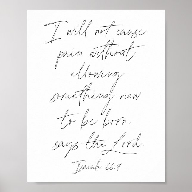 Isaiah 66:9 poster (Front)