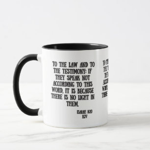 Isaiah 8:20 KJV Bible Scripture Two-Tone Mug