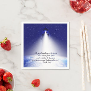 Isaiah 9:2 Christmas Photo Napkin