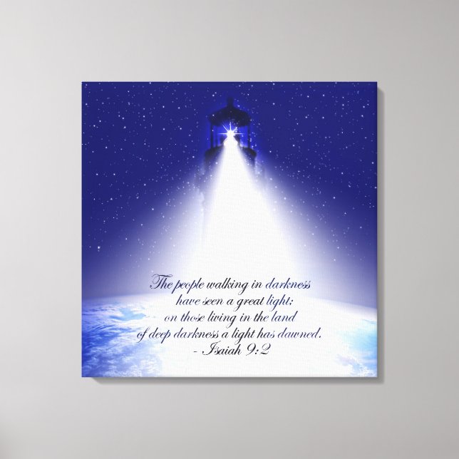 Isaiah 9:2 Christmas Stretch Canvas Print (Front)