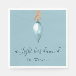 Isaiah 9:2 Original Watercolor Christian Christmas Napkin