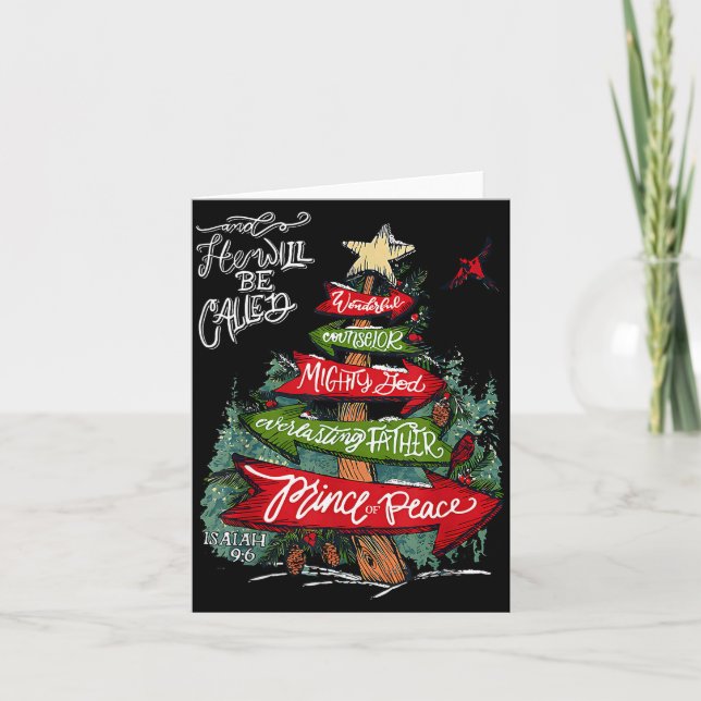 Isaiah 9_6 And He Will Be Called Jesus Christmas C Card (Front)