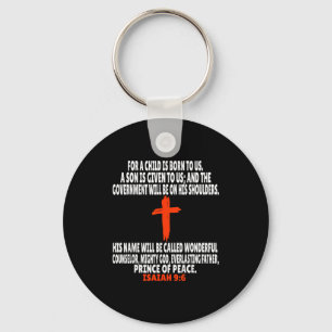 Isaiah 9_6 Bible Verses Scripture Key Ring