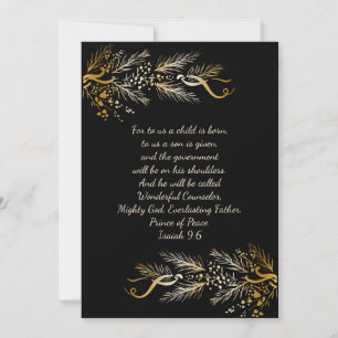 Isaiah 9:6 Christian Personalised Unique Christmas Holiday Card
