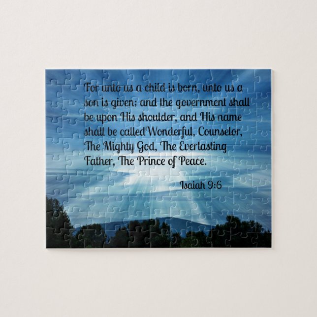 Isaiah 9:6 For unto us a child is born... Jigsaw Puzzle (Horizontal)