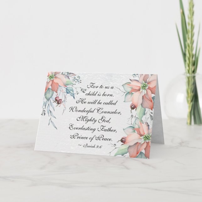 Isaiah 9:6 He will be called Wonderful...Christmas Card (Front)