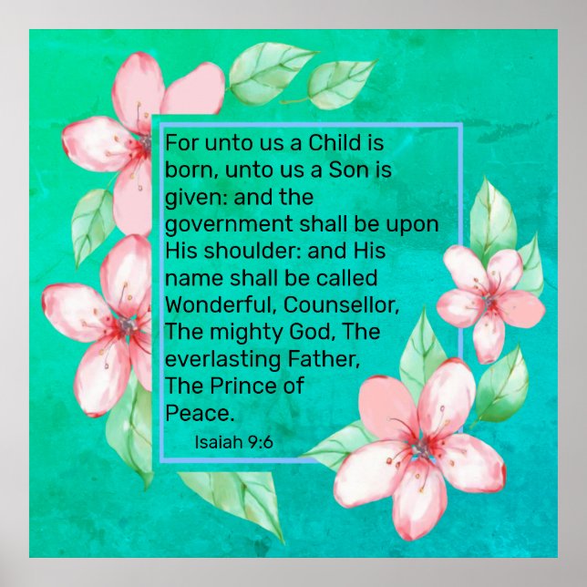 Isaiah 9:6   poster (Front)