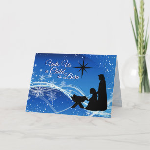 Isaiah 9:6 "Unto us a Child" Christmas Nativity Holiday Card