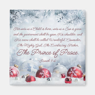 Isaiah 9:6 Unto us a Child is Born Christmas Magnet